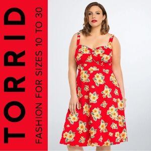 Torrid Retro Chic Tropical Dress
